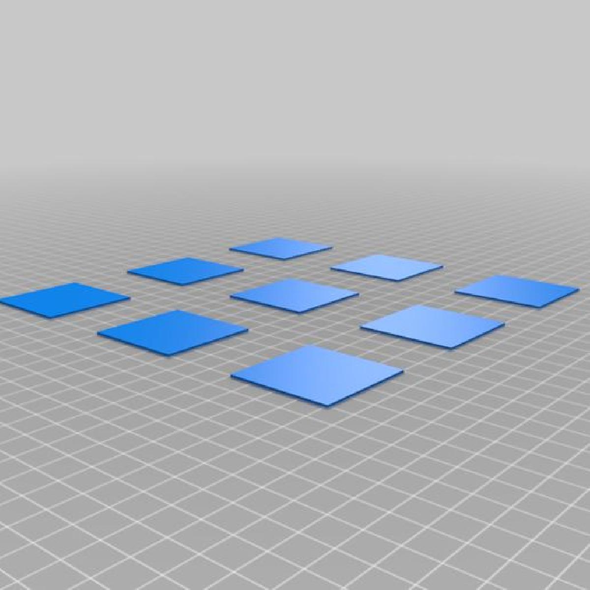 Bancos de quadrados de cama para 20x20 cm ou mais.