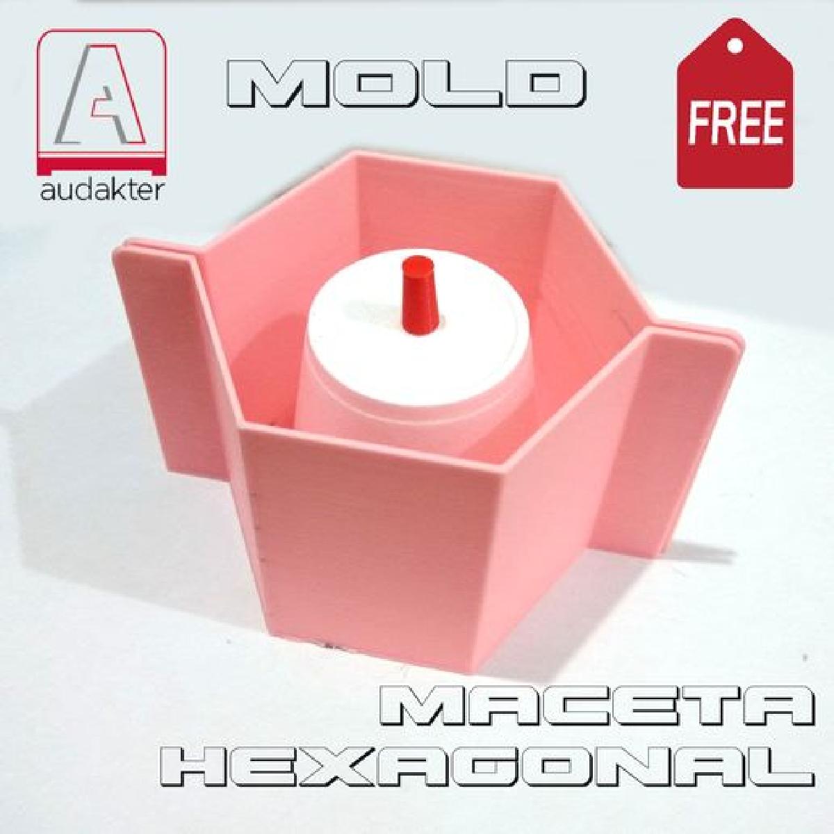 GRATIS: VASO DE CIMENTO HEXAGONAL   MOLDE