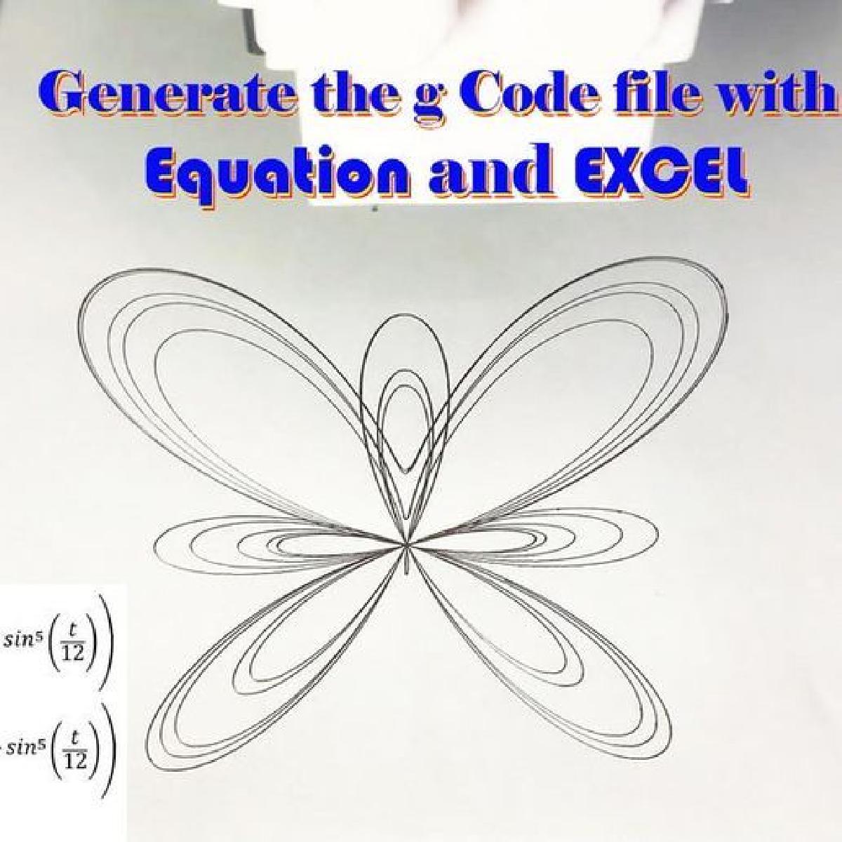 gerar o arquivo g Code com equacao e EXCEL para impressao 3D