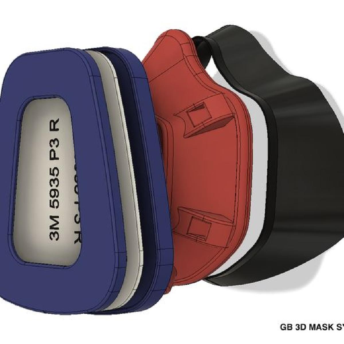 COVID 19   SISTEMA DE MASCARA 3D GB N95   PROTEGER