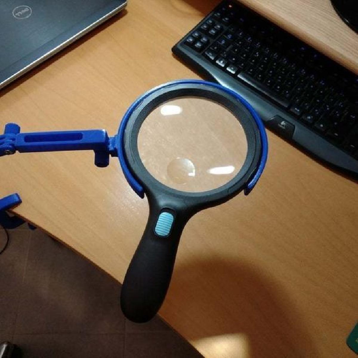 Monture pour loupe 5.5"   Montagem para lupa de vidro 5.5"