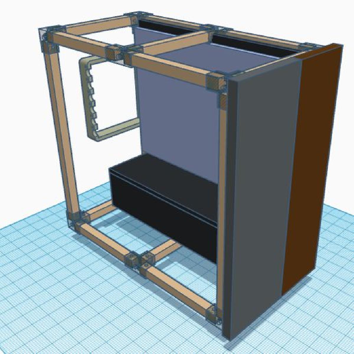 Suportes de caixa de PC de perfil de madeira (1/2")