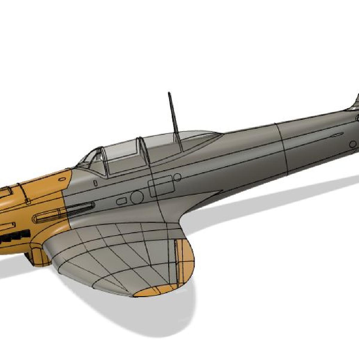 He 112B caca alemao da WWII 600mm (L3D)   Parte de teste