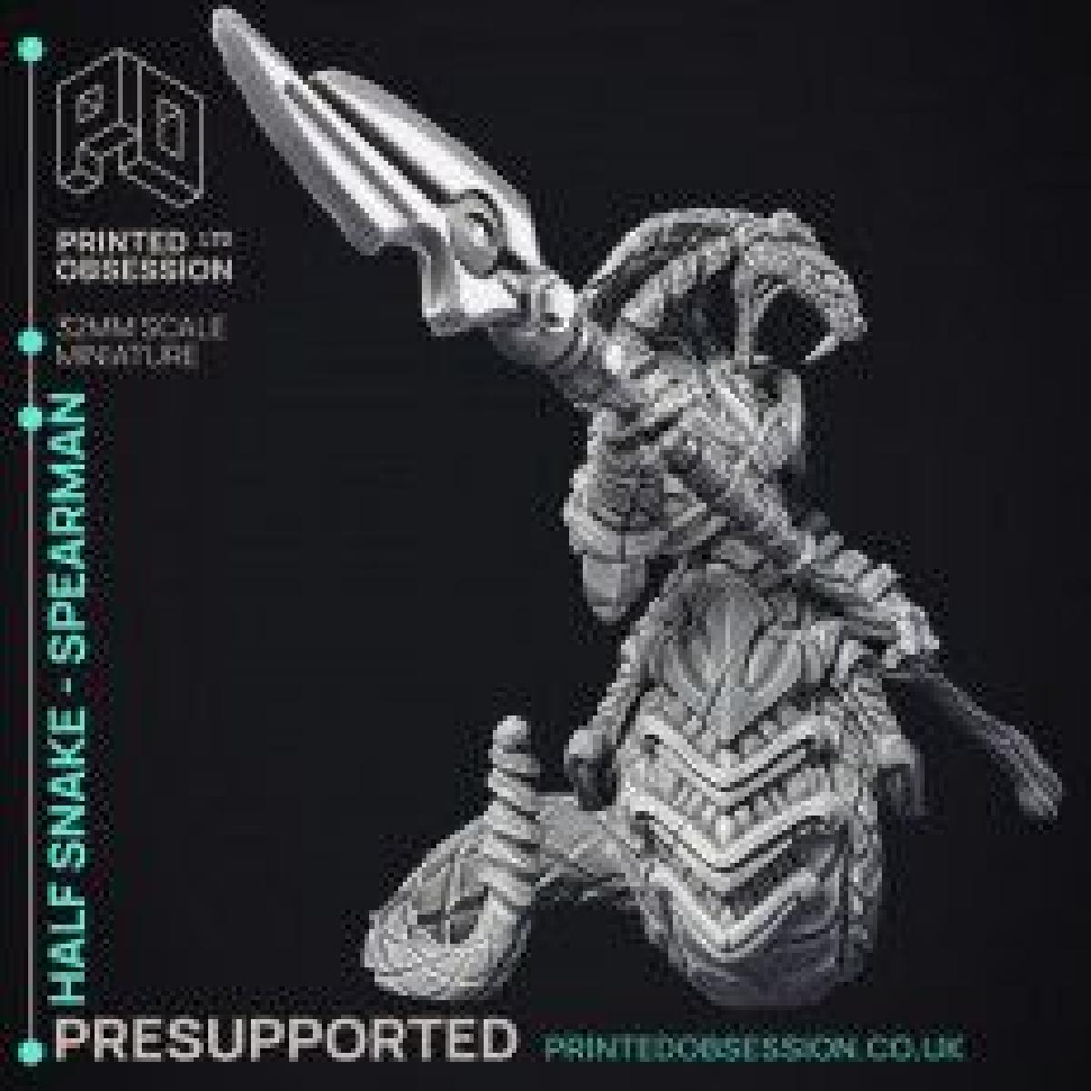 Abominacao de Metade Cobra Cobra Lanca 32mm SUPORTADO D&D