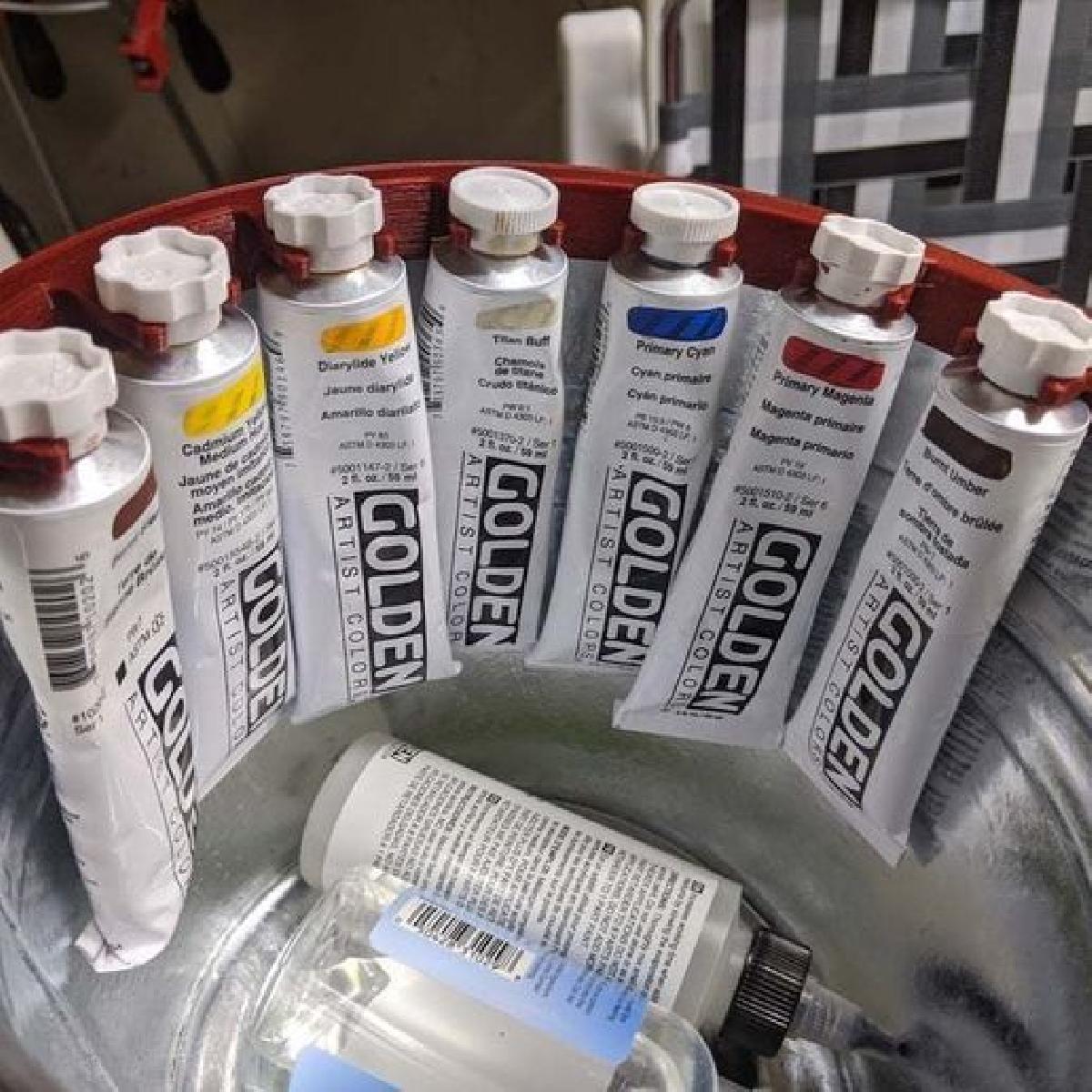 Balde de Pintores   Suporte para Tubos de Tinta para Artistas