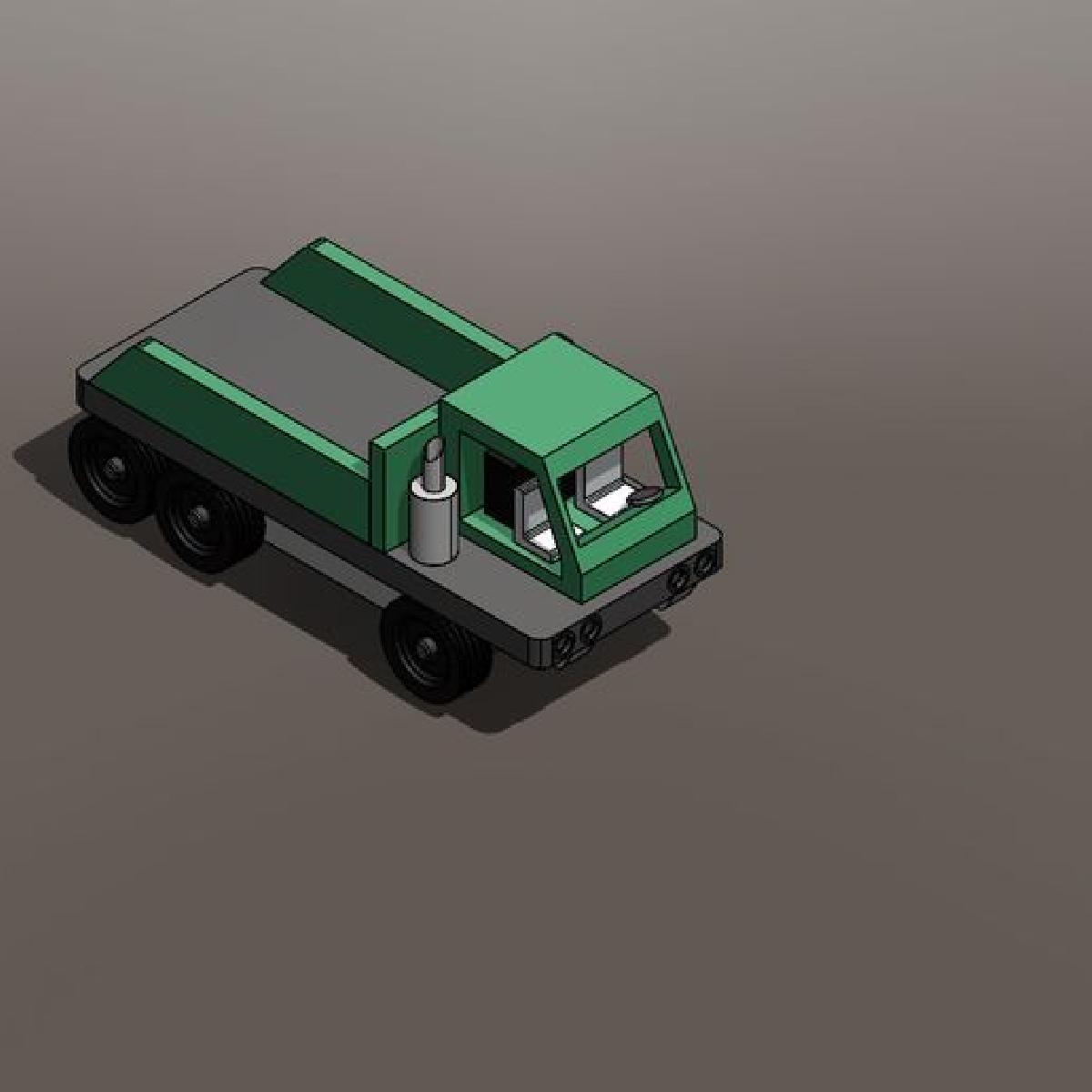 Caminhao de Brinquedo, Modelo 3D para Download Gratuito, Impressao 3D Plastica, Carro para Criancas, Carro DIY Impressora ABS