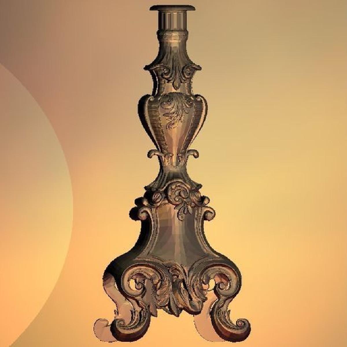 Suporte para vela vintage arte renascentista