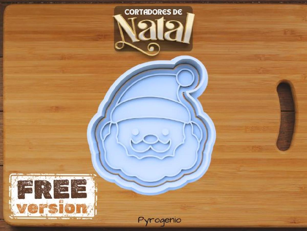 Papai Noel em molde de biscoito