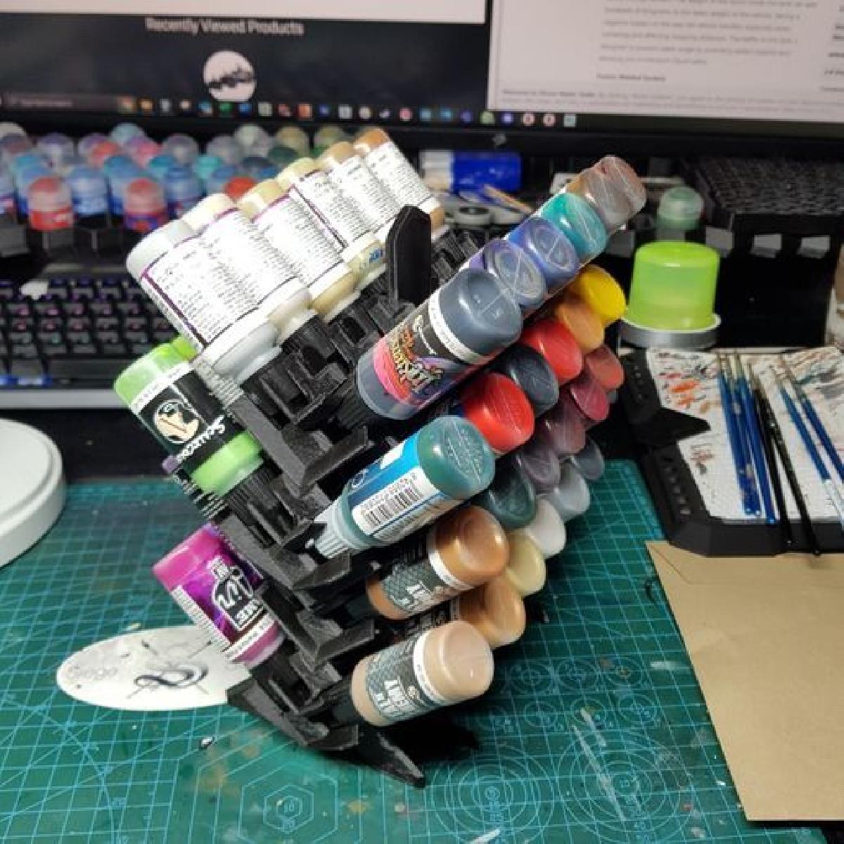 Suporte para Frascos de Pintura de 48ml (Vallejo, GSW, Scalecolor, etc)