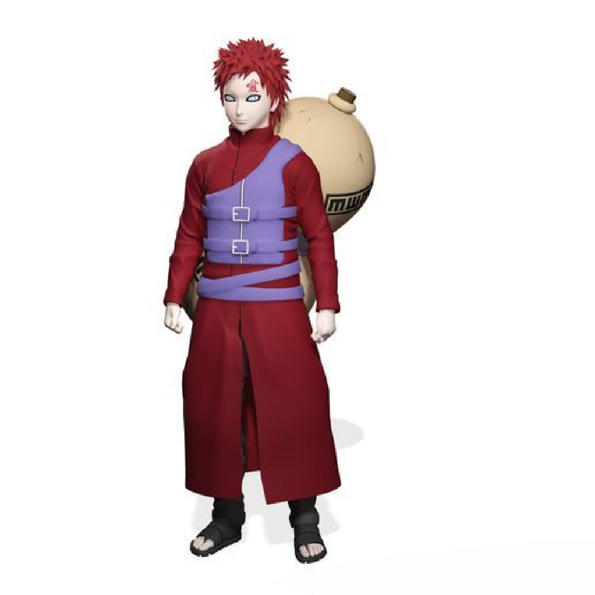 Gaara Naruto Shippuden NARUTO POKEMON GUERREIRO NINJA DOWNLOAD GRATIS MODELO 3D FBX OBJ