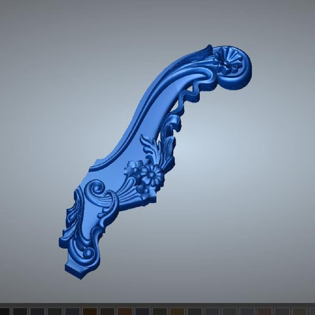 Arquivo CNC 3D para pe de sofa.