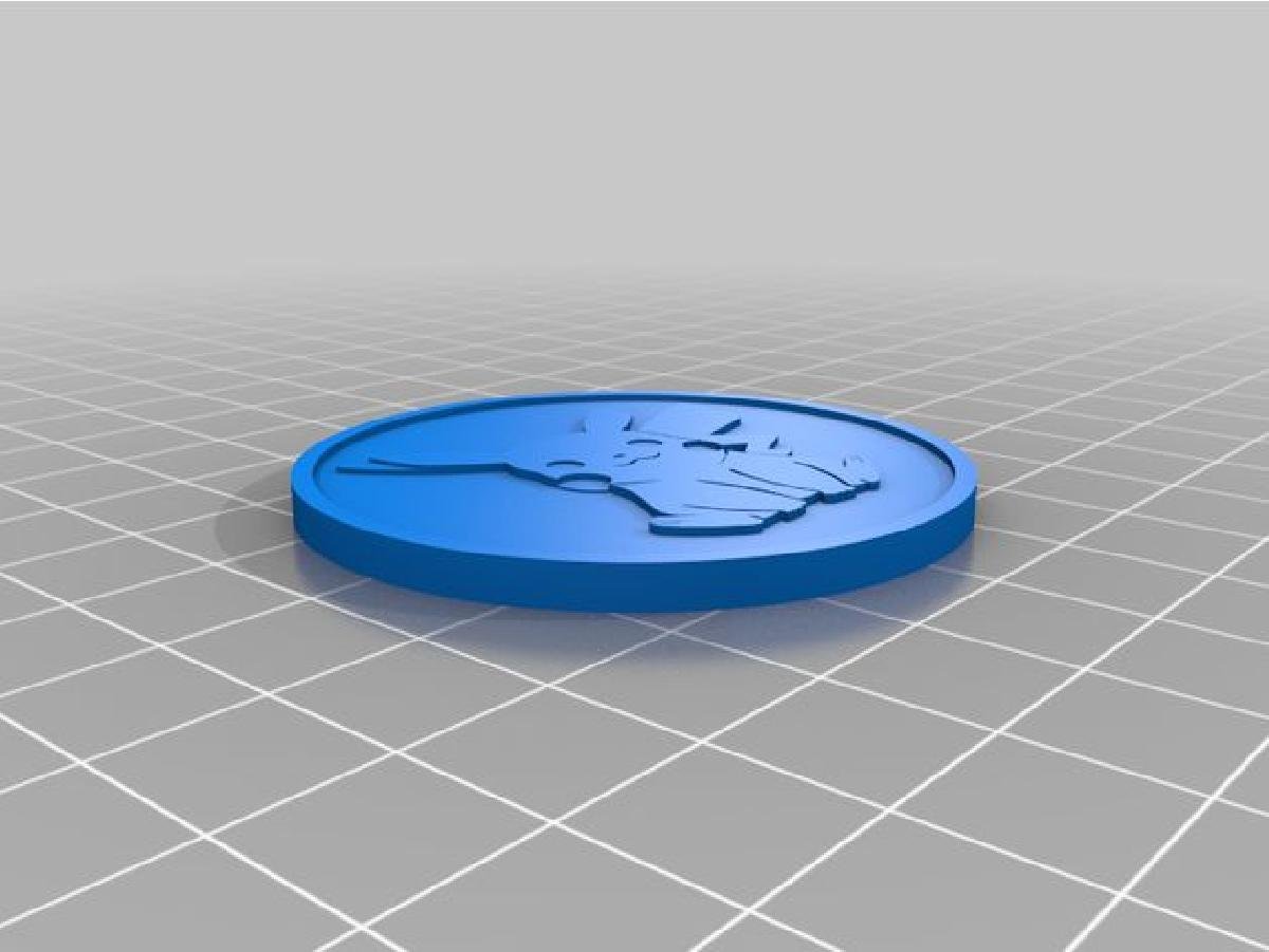 Token Pikachu colorido (hotend unico, troca de filamento)