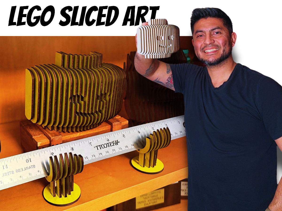 Arte SVG de homem Lego fatiado