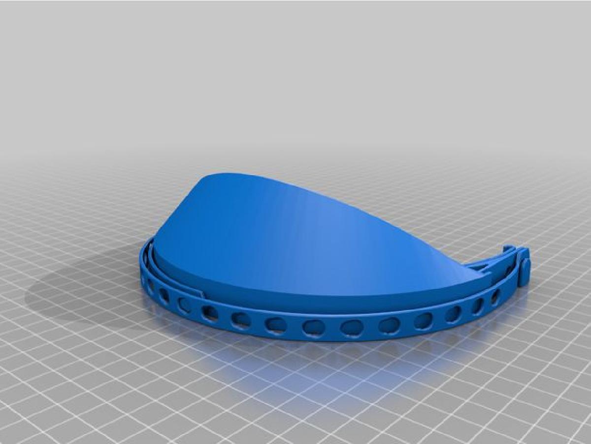 Modelo 2 de mascara protetora para impressoras 3D menores