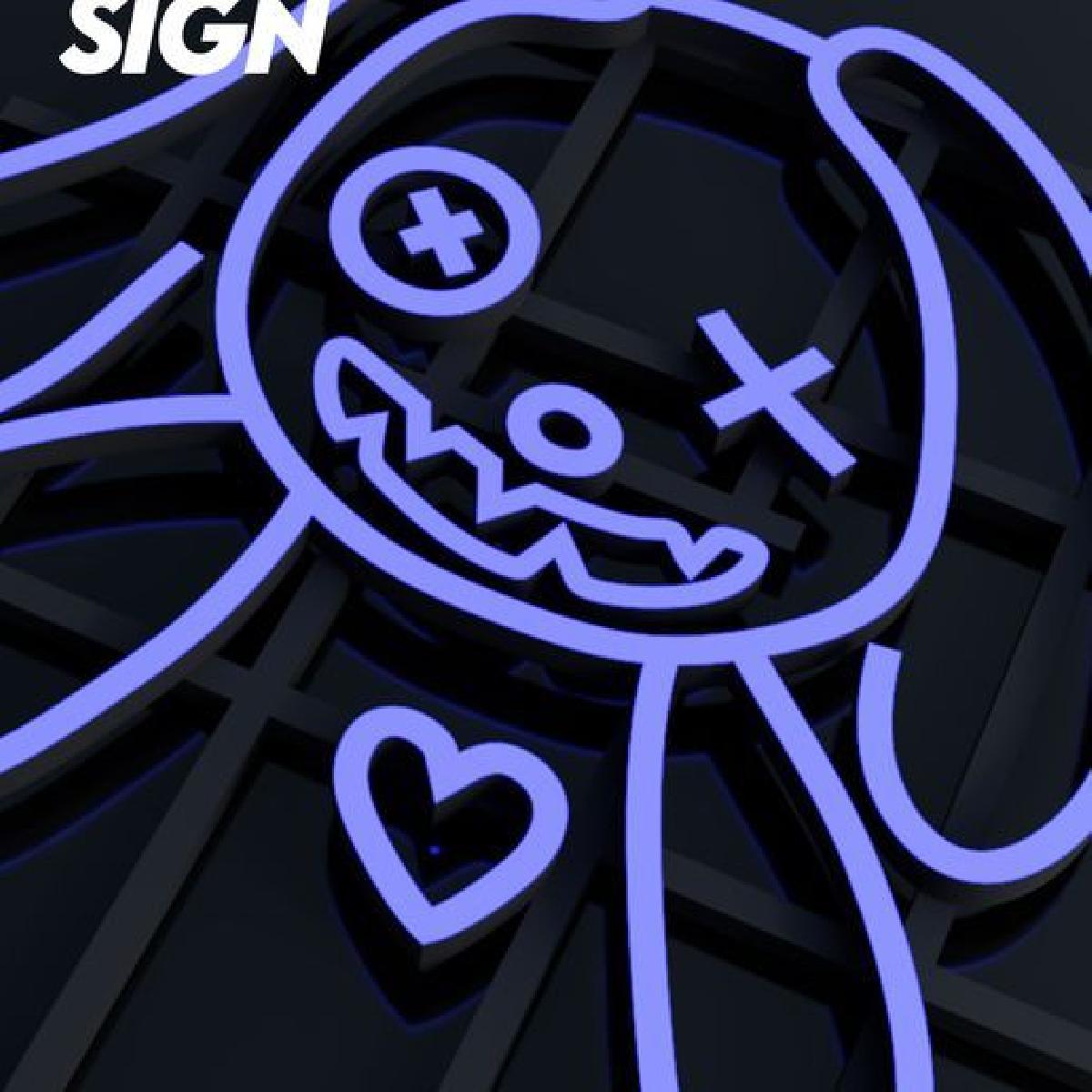 Design 3D imprimivel inspirado em Call of Duty Zombies   Placa de Neon do Mister Peeks