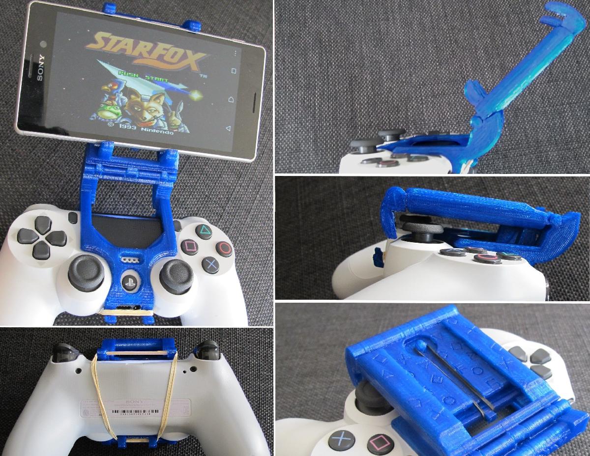 suporte universal dobravel para ps4 android. montagem. clipe. suporte. smartphone. DualShock 4 (v2 / rev 2 testado). marca Playstation.
