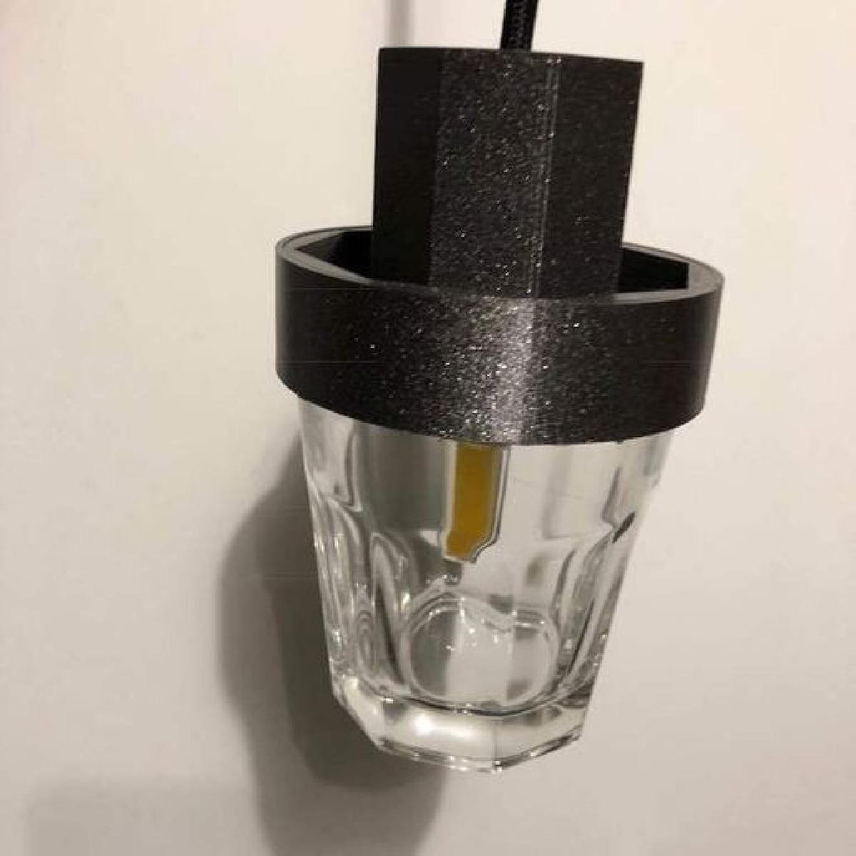Lampada de vidro tipo PICARD a la Francaise