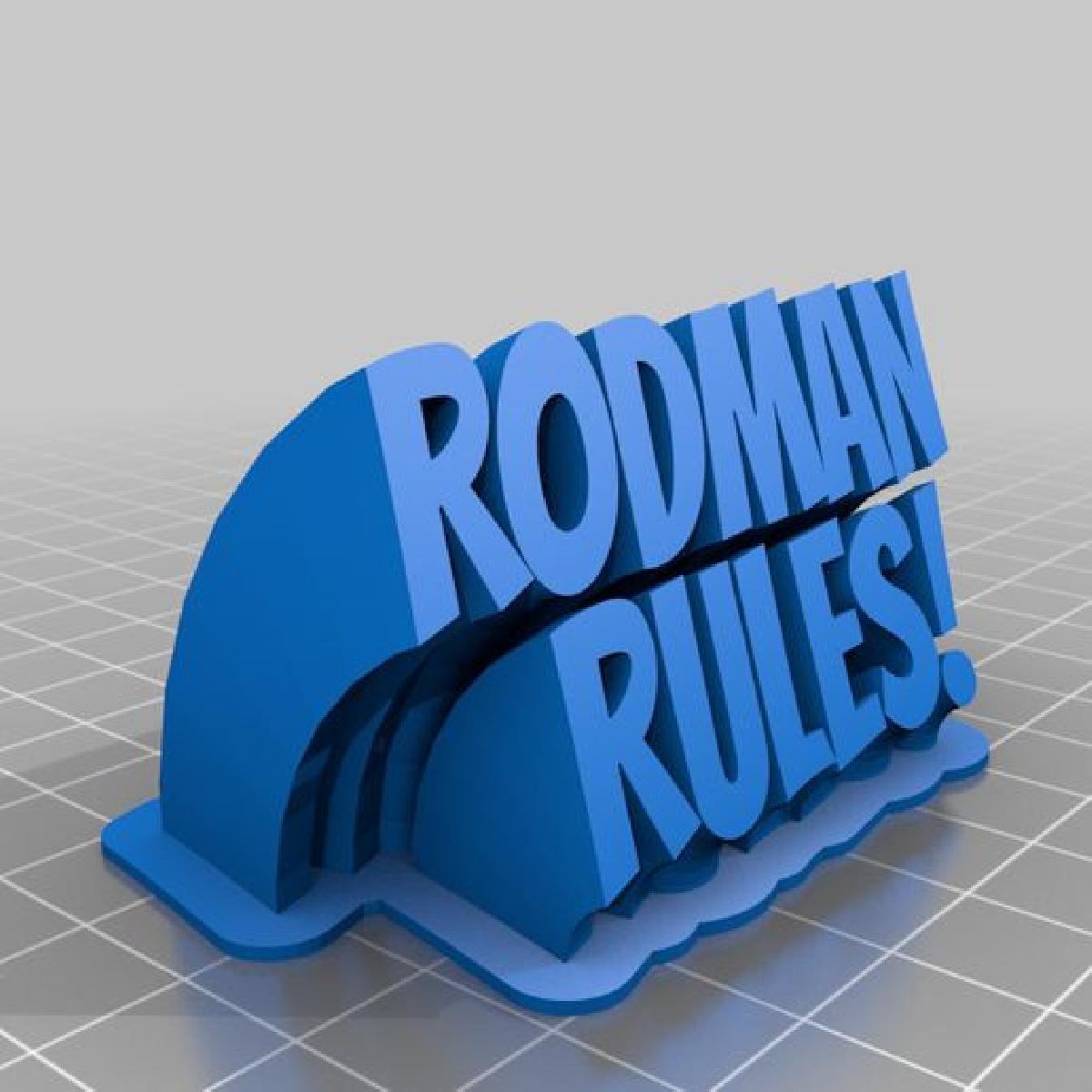 Rodman Minha Placa de Nome Personalizada com 2 Linhas (texto)