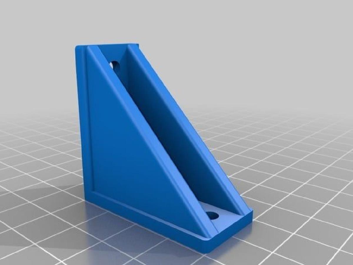 Escuadra reforcada para perfis de aluminio.