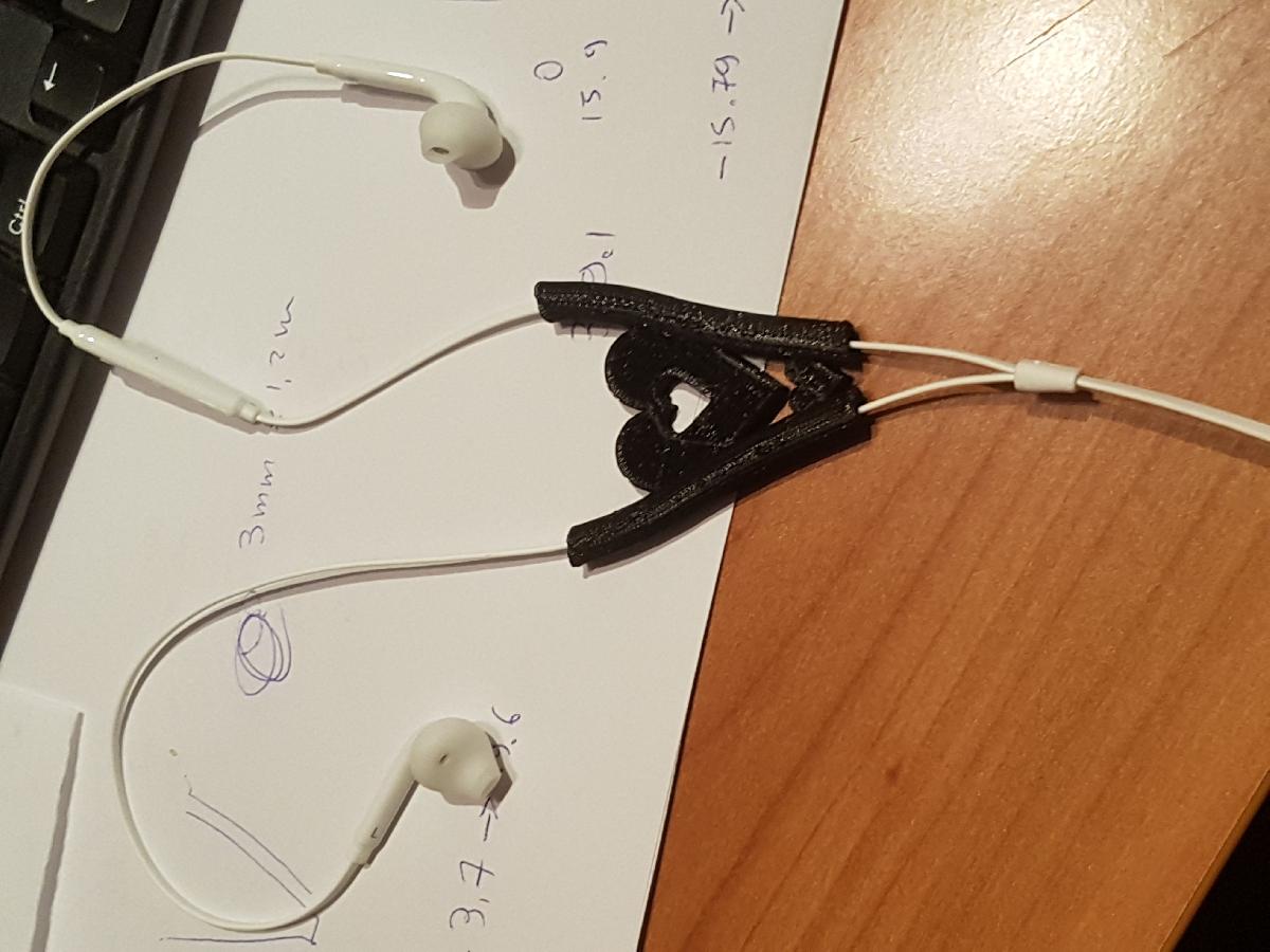 separador de cabos de fones de ouvido