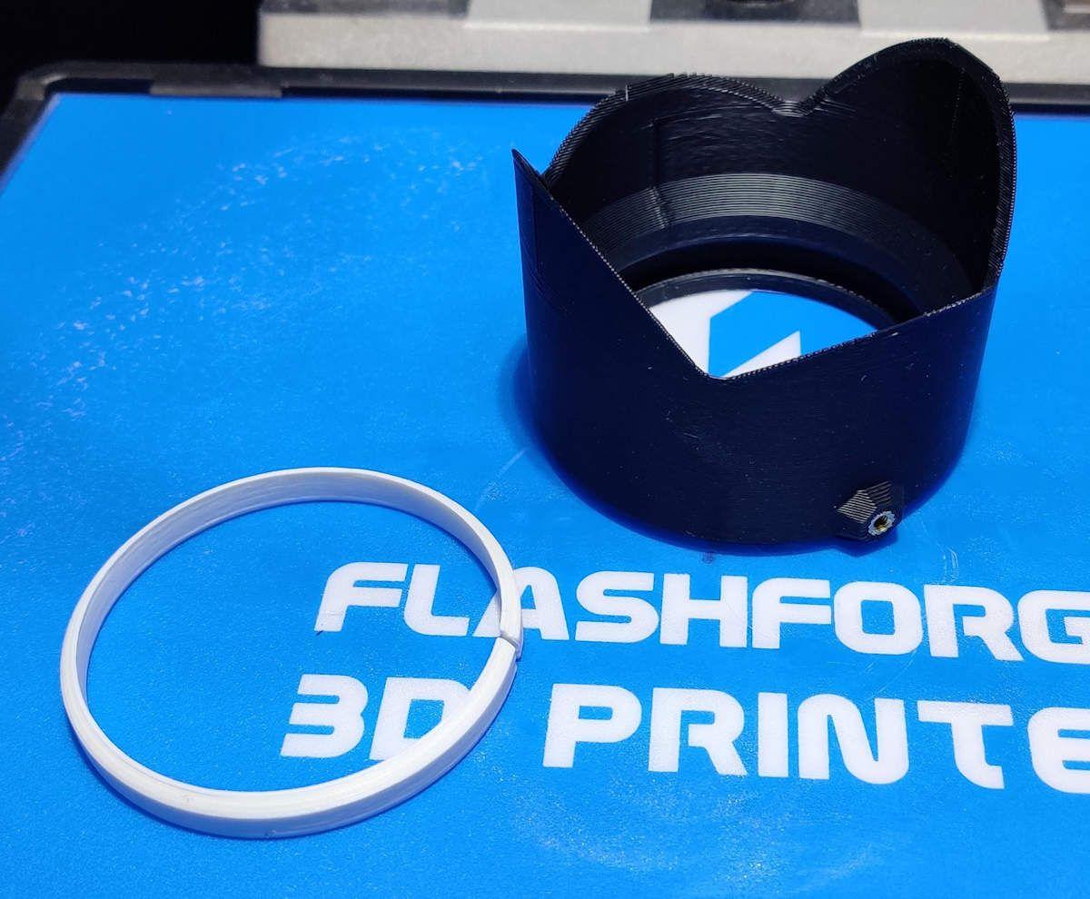 Capo de lente Petal simples, configuravel e facil de imprimir.