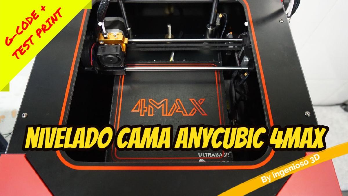 Anycubic 4MAX NIVELAMENTO DE MARQUES G CODE + IMPRESSAO DE TESTE + PASSOS LCD