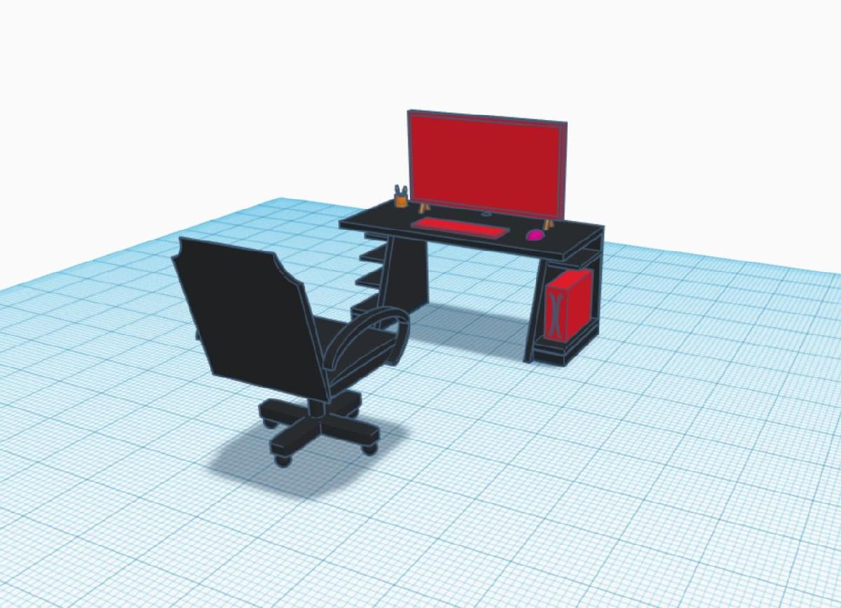 mesa de escritorio (mesa escritorio 3D)