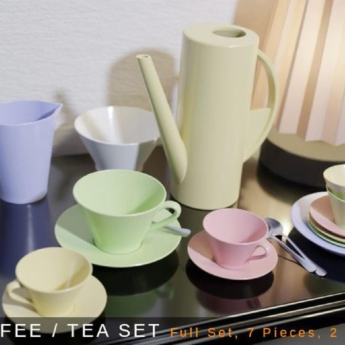 Conjunto de Cafe   Conjunto completo, 7 pecas, 2 tamanhos