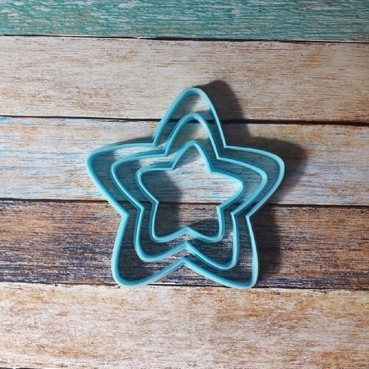 Kit de cortadores de biscoito estrelas Conjunto de cortadores de estrela 02