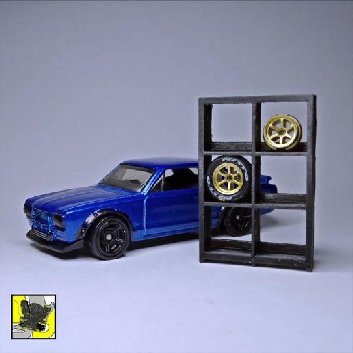 Cremalheira Para Pneus Diorama Ver.2 1/64 Escala