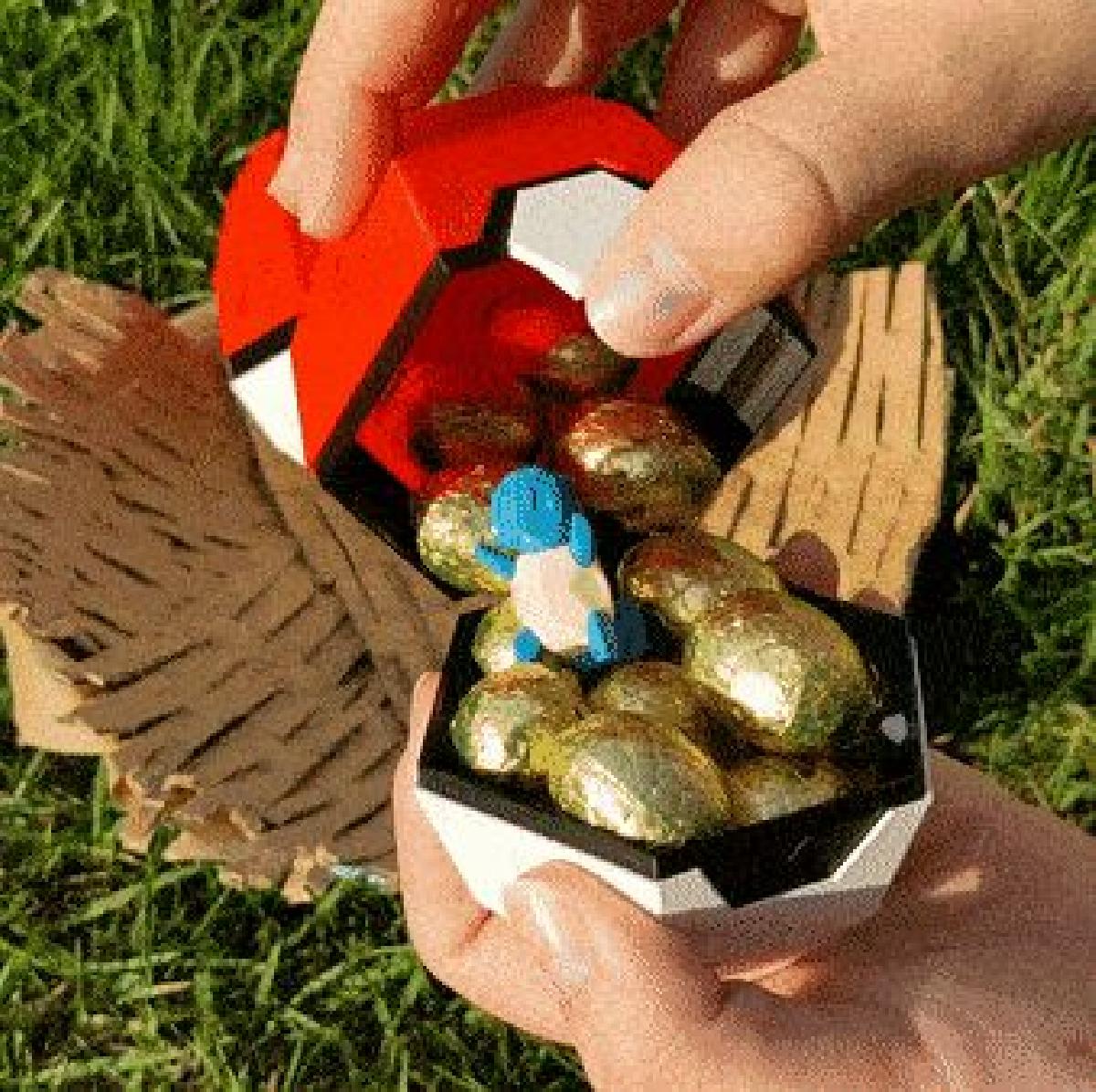 Pokebola Decoracao Caixa de Ovos de Pascoa