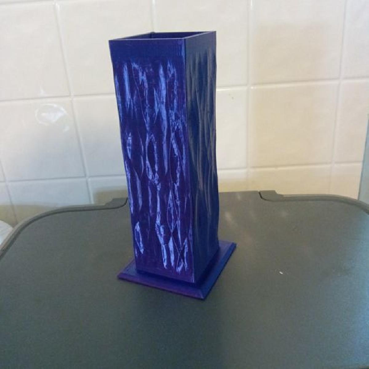 Vaso texturizado quadrado