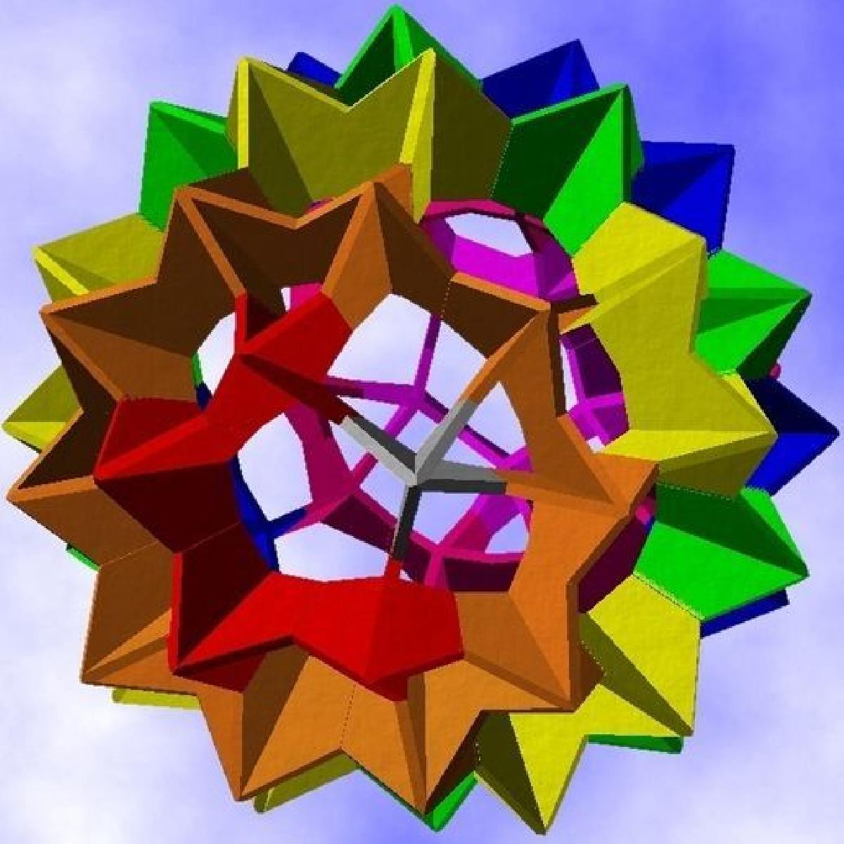 Electra60 origami modular impresso em 3D