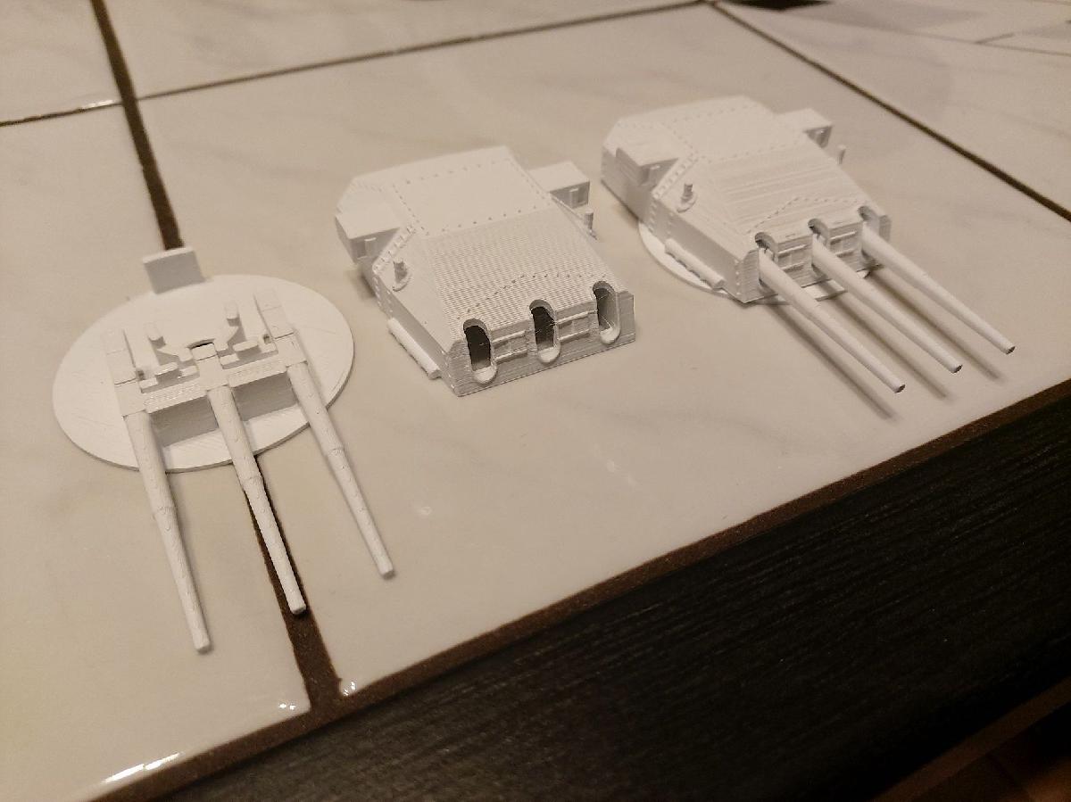 Canhao Naval Alemao 1:200 Torreta 3x28cm