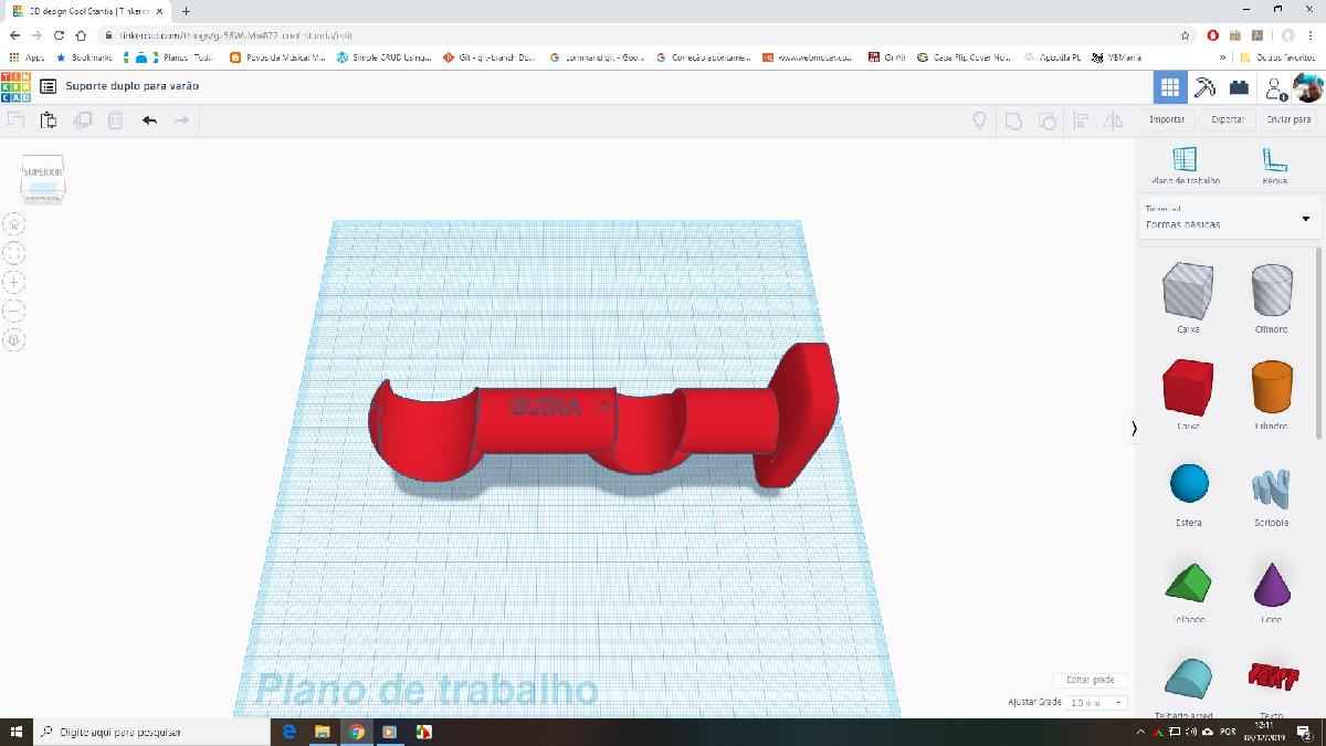 Suporte duplo para varao / Suporte duplo para hastes