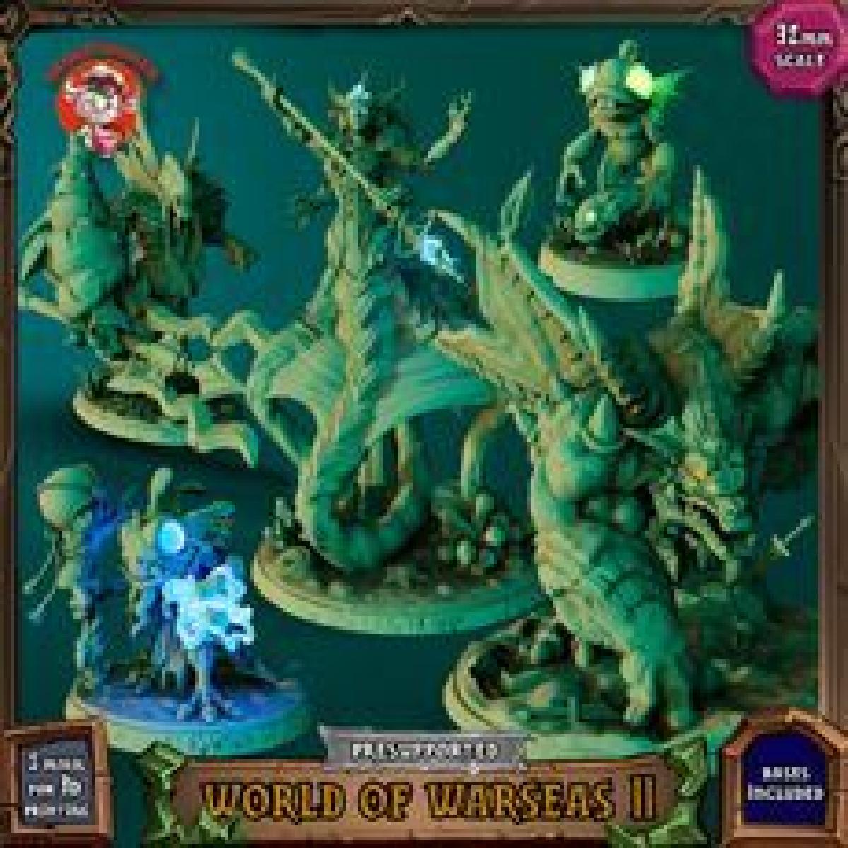 Mundo de Warseas 2   conjunto pre suportado em escala 32mm