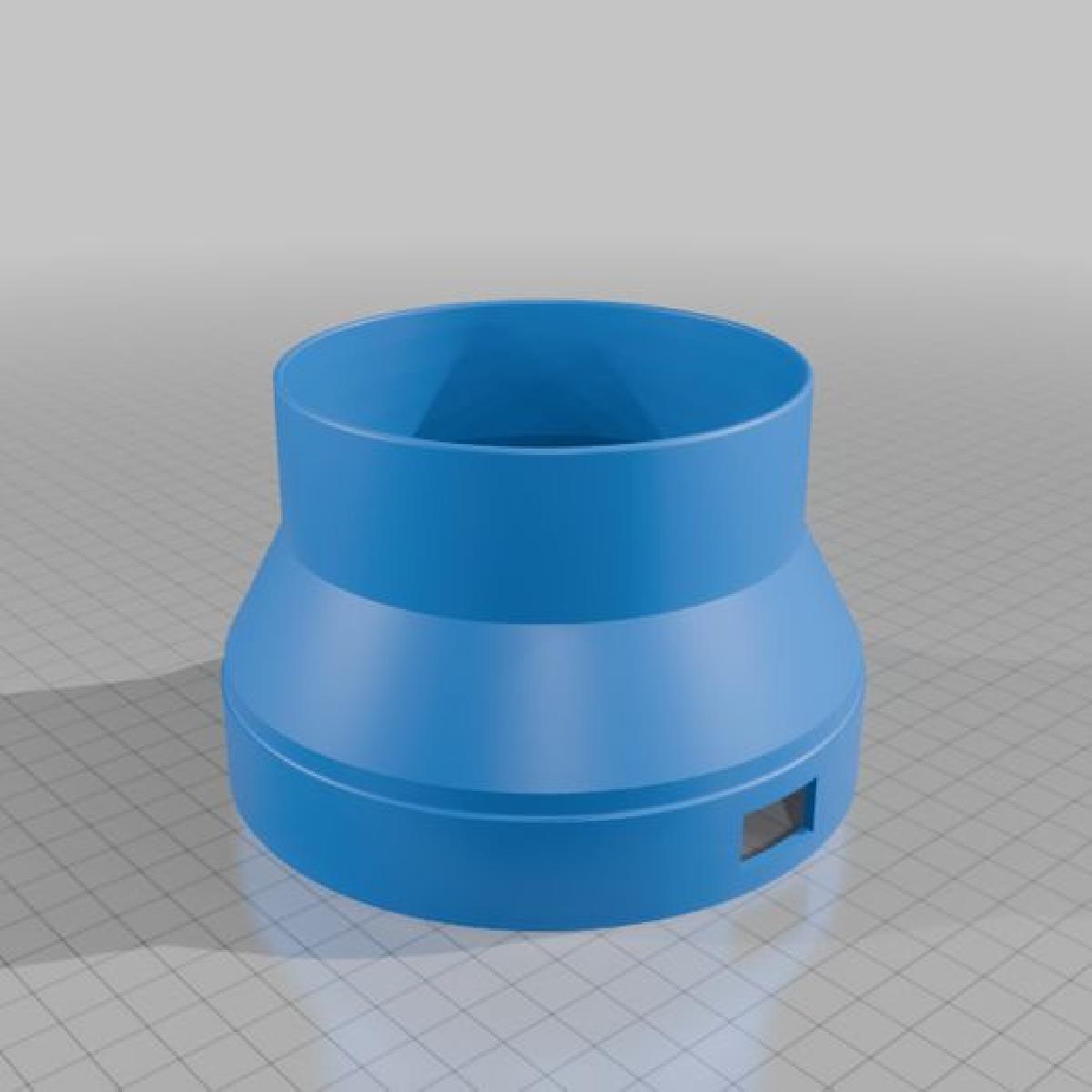 Adaptador de ar condicionado para mangueira de secadora.