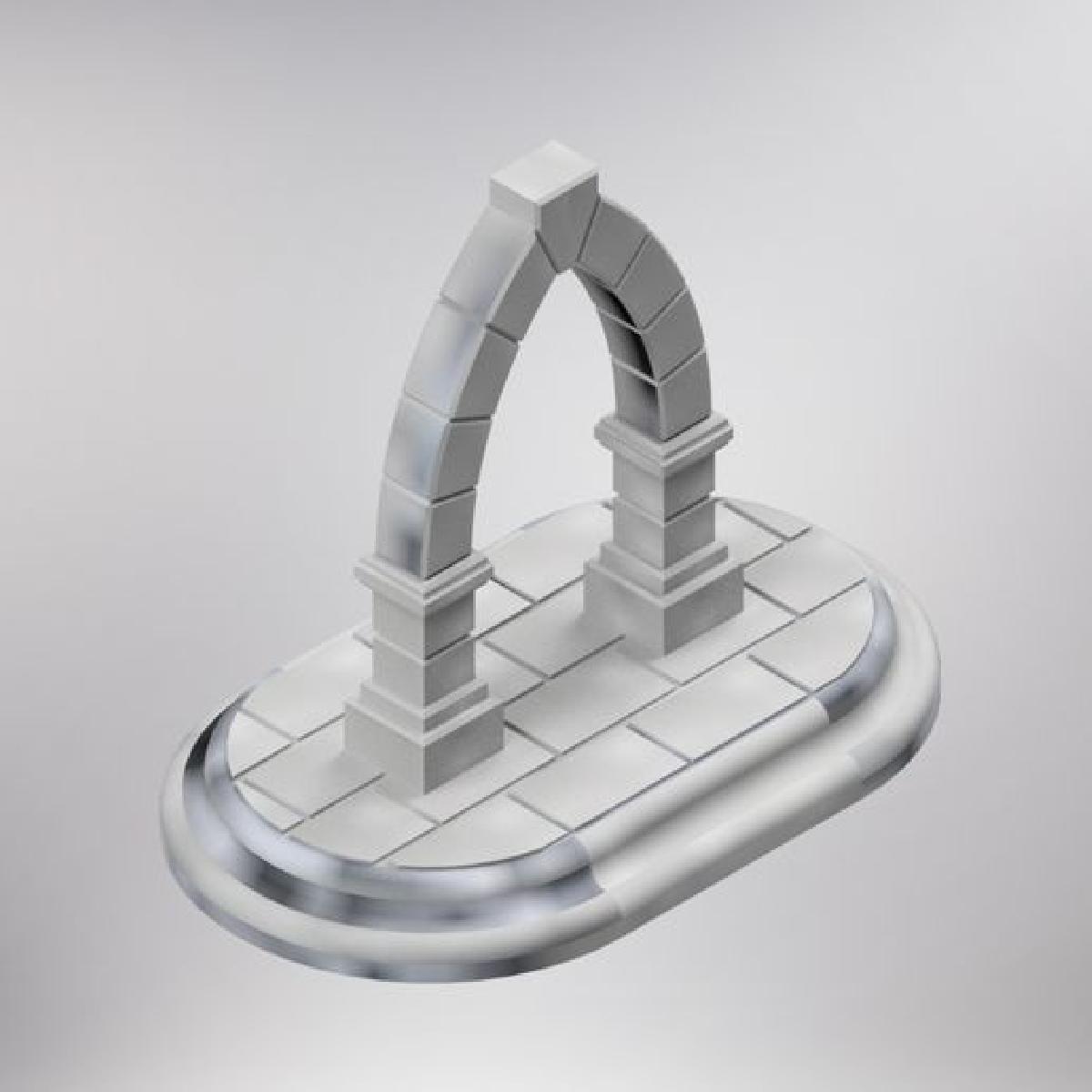 MINIATURA DE ARCO DE PEDRA   PARA FANTASIA D&D DUNGEONS E DRAGONS RPG JOGOS DE ROLEPLAYING. ESCALA 28MM