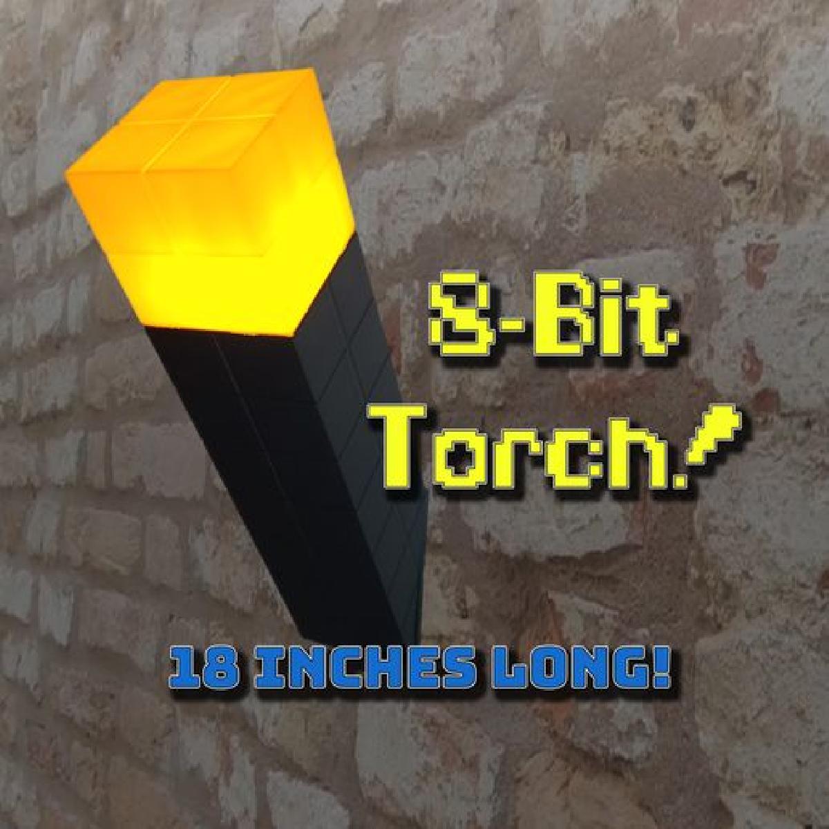 Luminaria de Parede Inspirada em Videogame 8 Bit Torch #LAMPSXCULTS