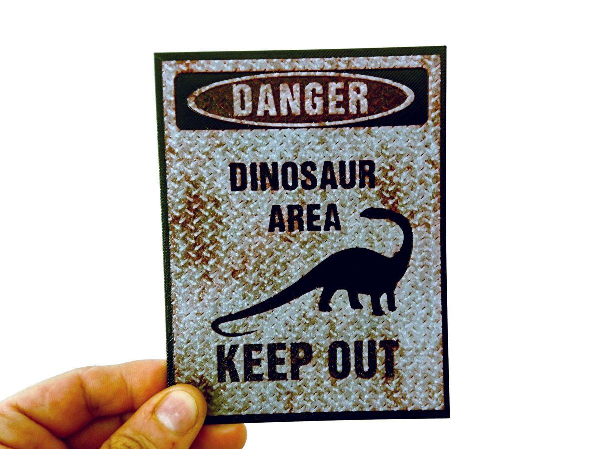 PLACA DINOSSAURO 3D