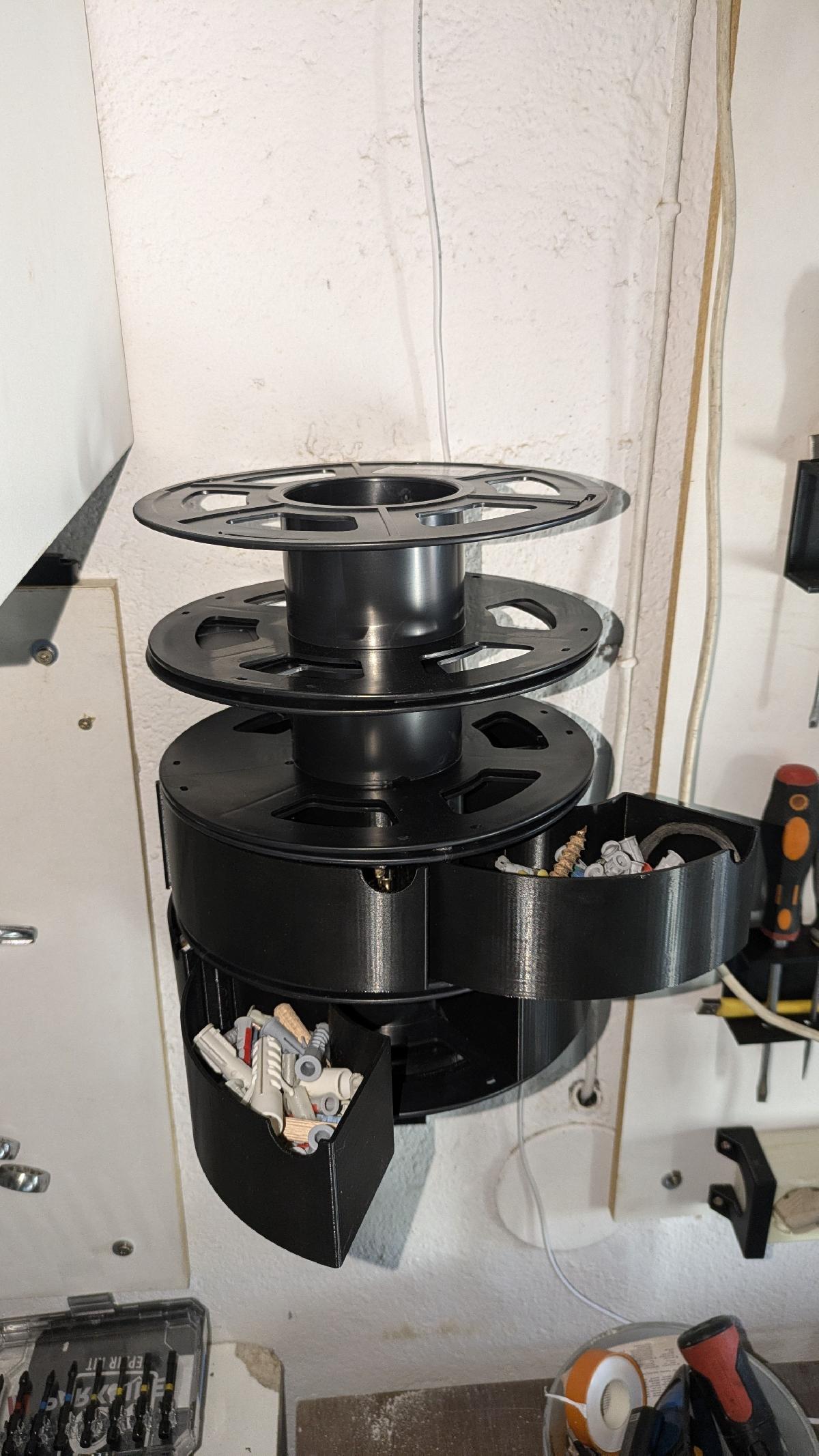 suporte de parede para gaveta de carretel empilhavel