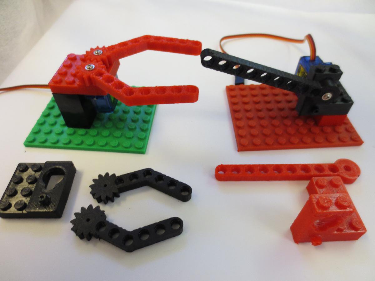 Conjunto de Blocos Parametrico de Garra Servo Nao Lego