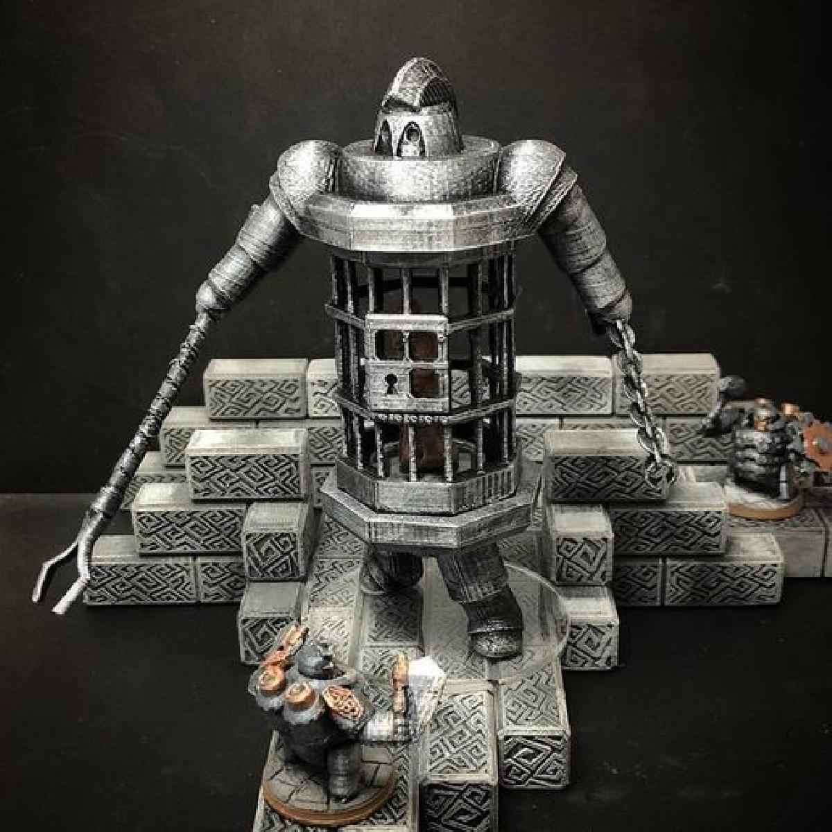 Carcereiro de Ferro Forjado no Inferno (escala 28mm/32mm)