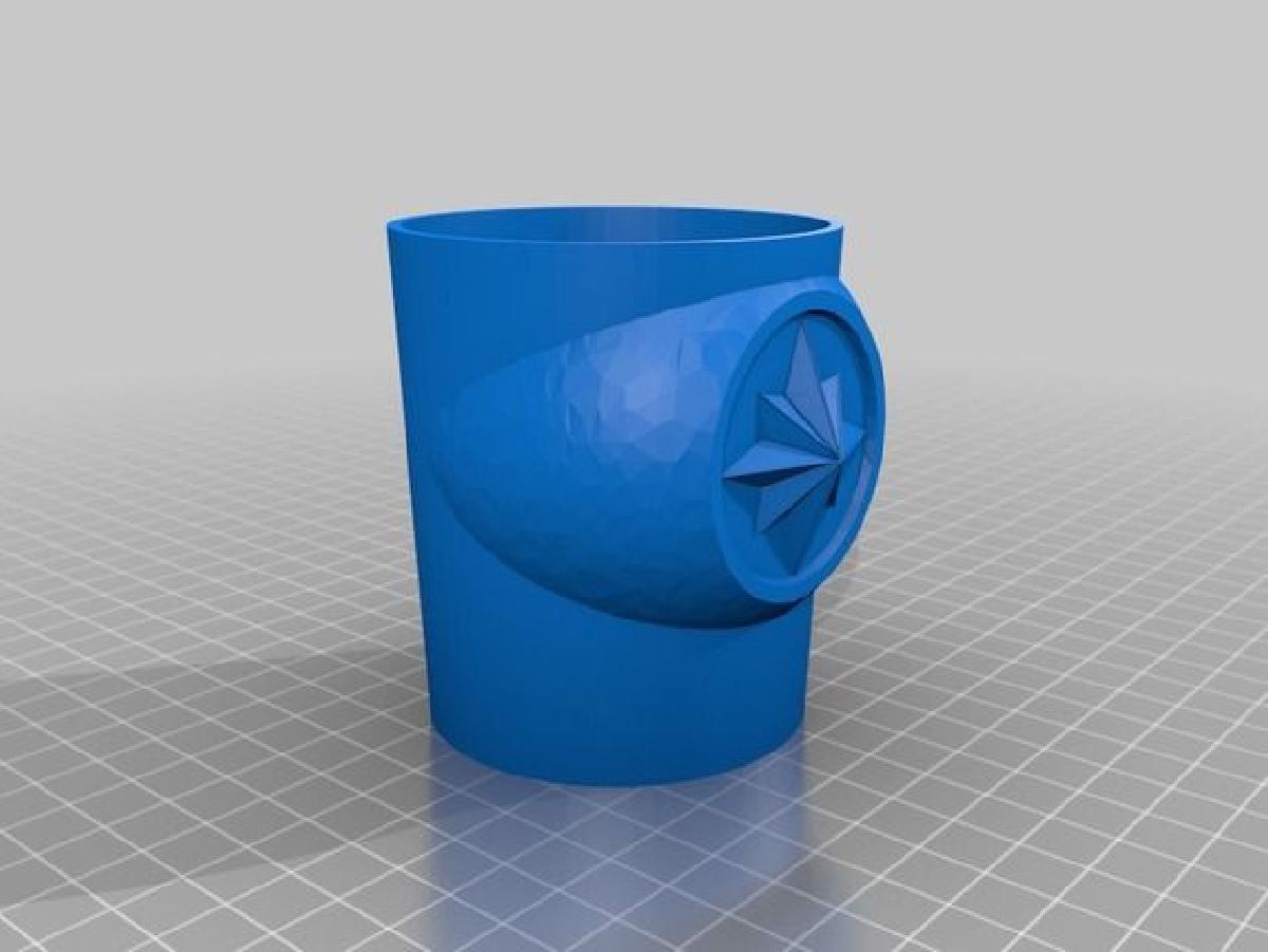 Vasos de vidro do super heroi