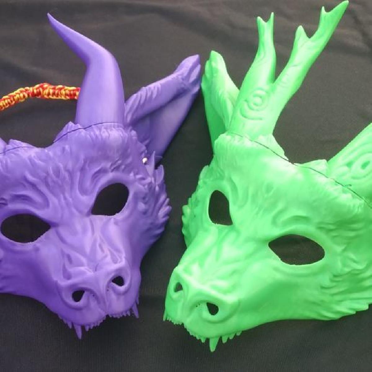 Mascaras do Baile de Mascaras do Ano do Dragao