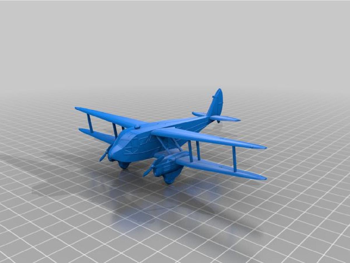 de Havilland Dragon Rapide impressao facil