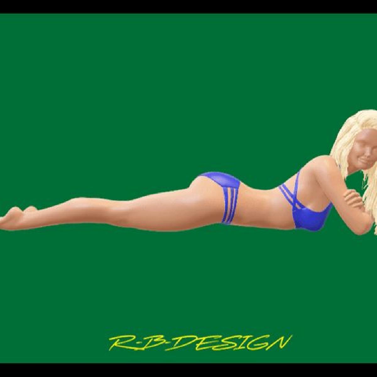 2X GAROTA SEXY EROTICA REALISTA COM 2 PENTEADOS DIFERENTES TOMANDO SOL DE BIQUINI