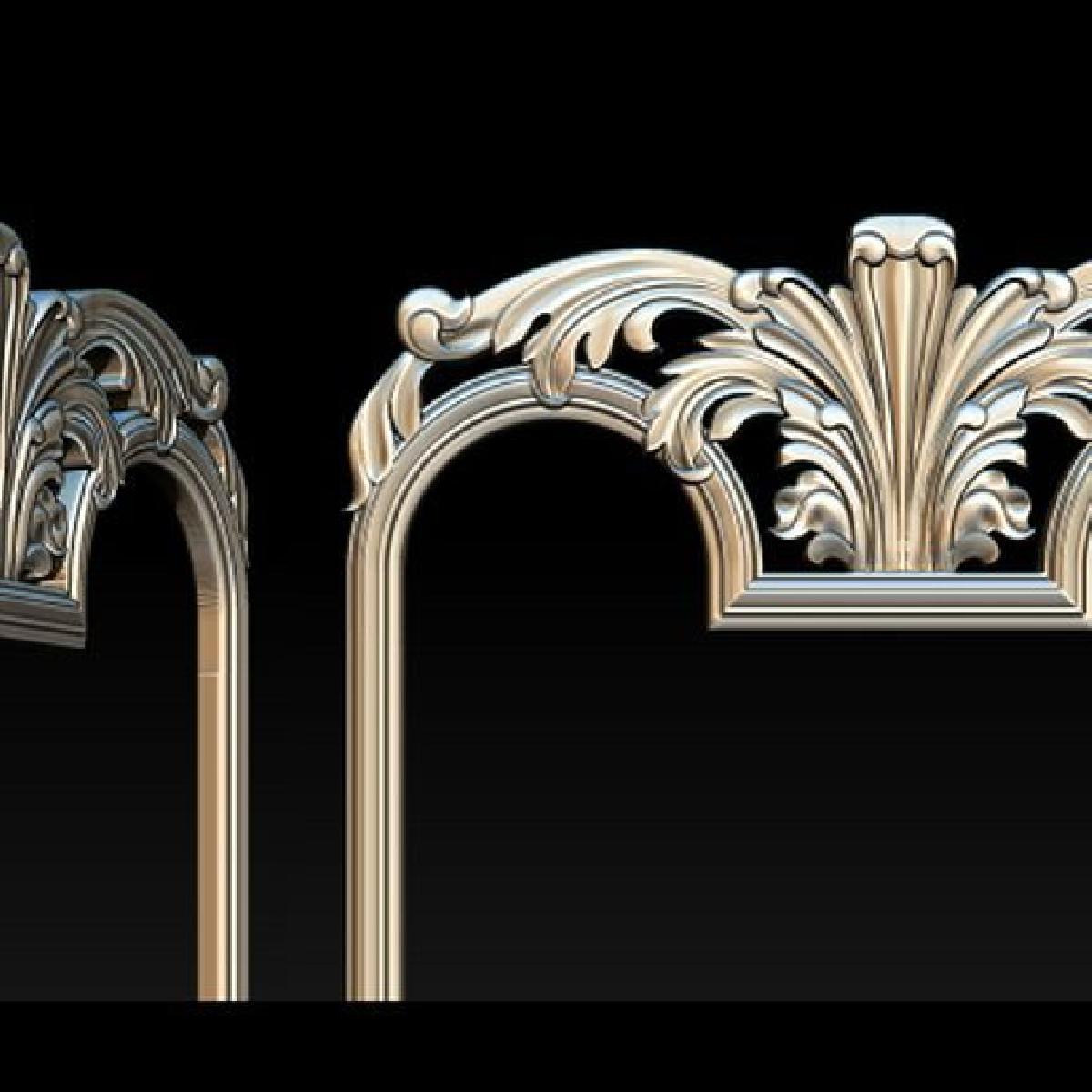 Moldura esculpida classica espelhada