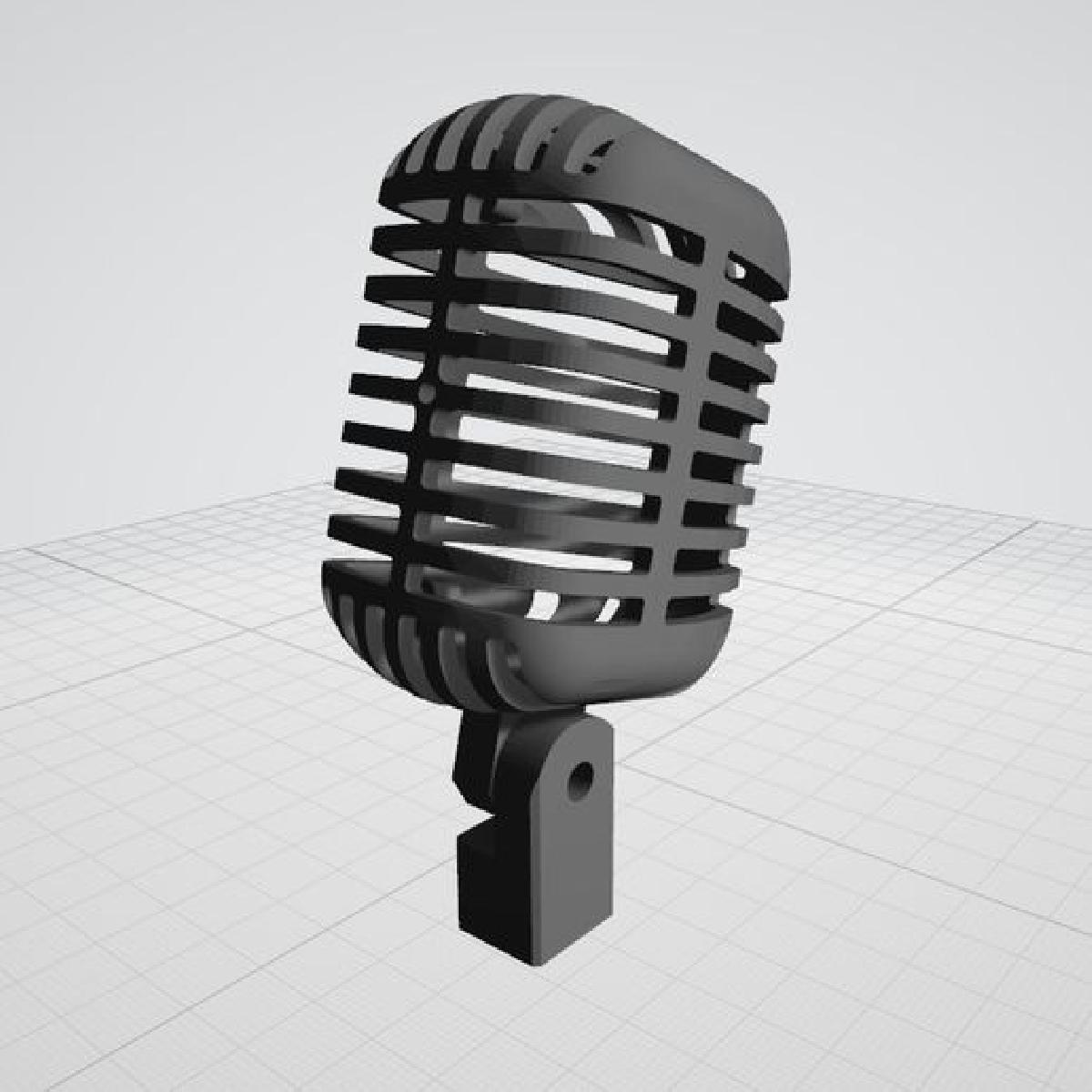 Design de Carcaca de Microfone Vintage