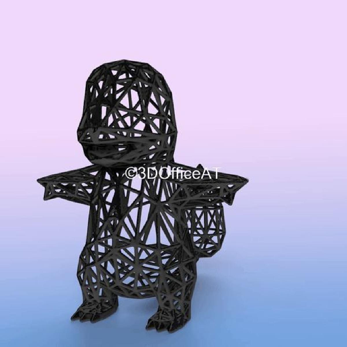 004 Charmander Wireframe PKM FanArt